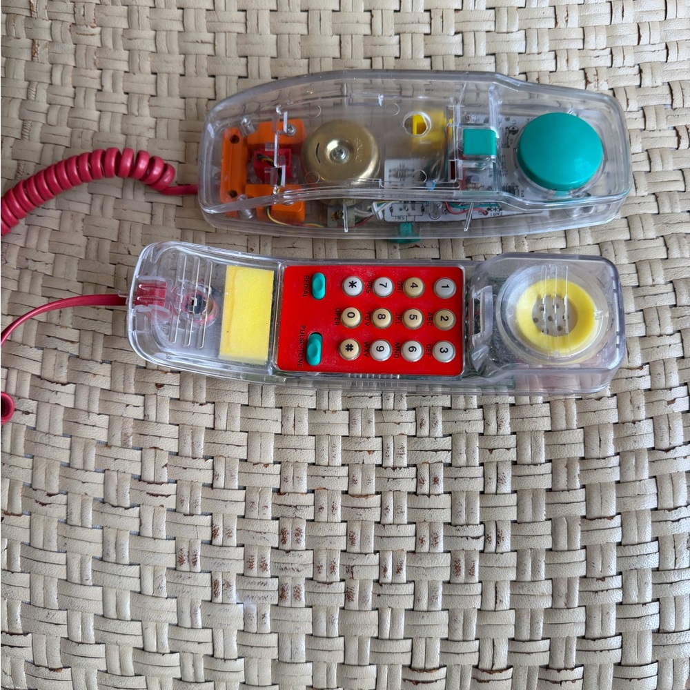 Clear Retro Unisonic Clear See Through Push Button Phone GPT 15